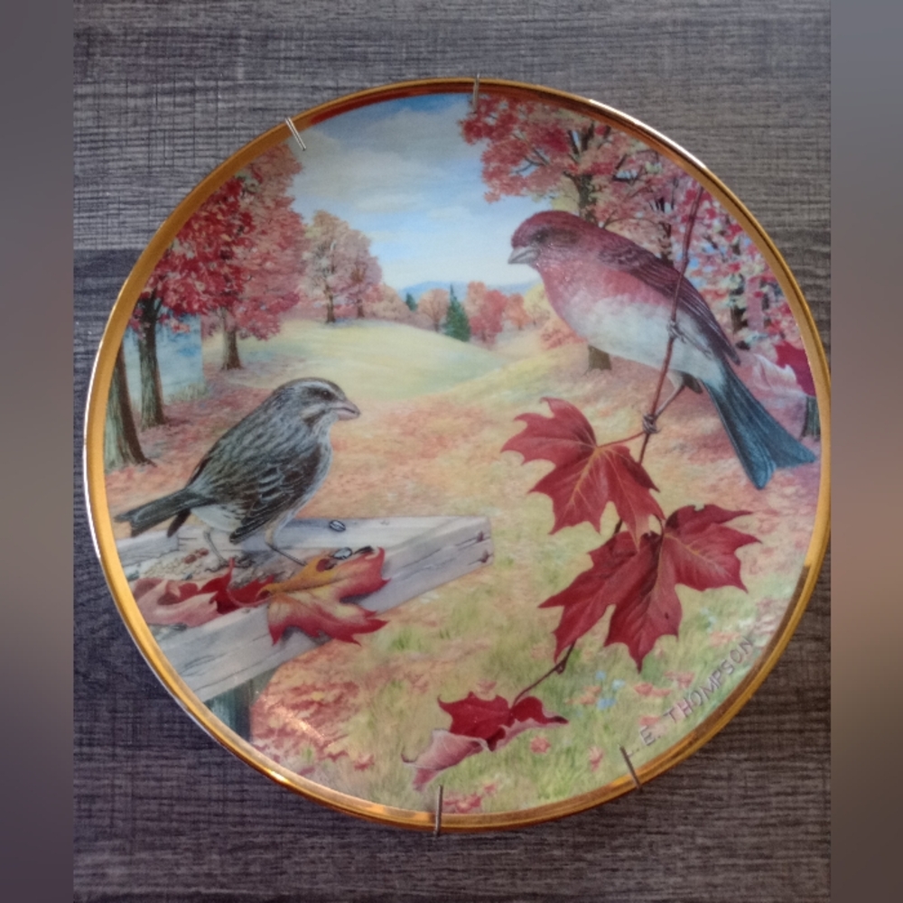 Vintage 'American Song Birds' Decorative Plate